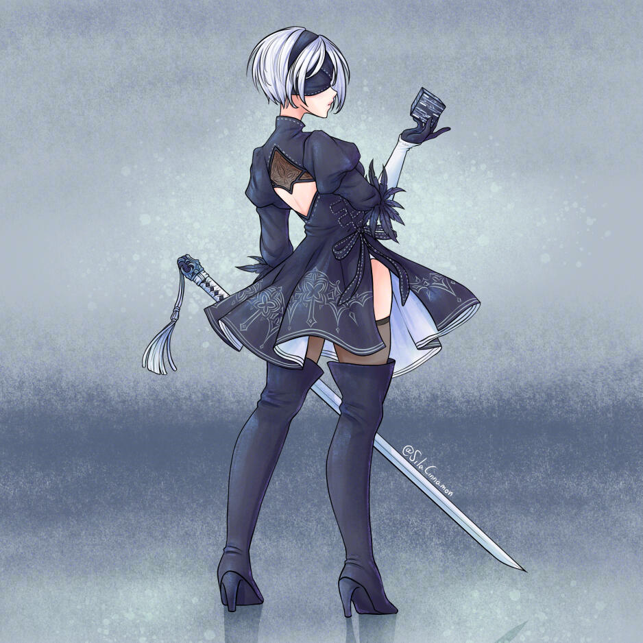 Fanart of Nier Automata, by Yoko Taro